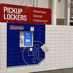 New pharmacy lockers by the front of the store.