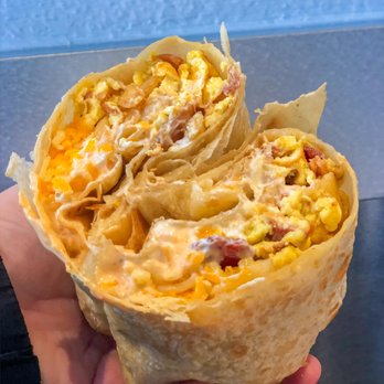 Blue Burro - Breakfast Ham Burrito - Salad Near Me - Long Beach, California