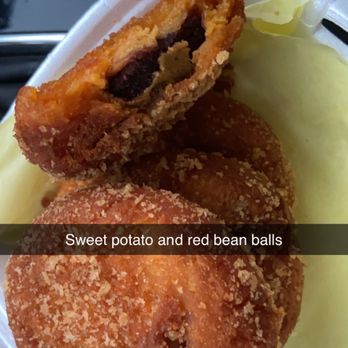 Ramen Ichiraku - Sweet potato and red bean balls - Ramen Near Me - El Monte, California Ramen Ichiraku - Sweet potato and red bean balls - Ramen Near Me - El Monte, California
