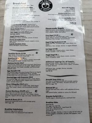 Menu photo 2 The Press El Granada, CA Menu photo 2 The Press El Granada, CA