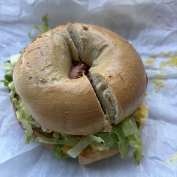 Corey's Bagels On the Beach - HOME MAID egg salad sandwich  choice of bagel  white ww or RYE   pkle   CH  OF Mac slaw or pot s - Delis Near Me - Indian Harbour Beach, Florida