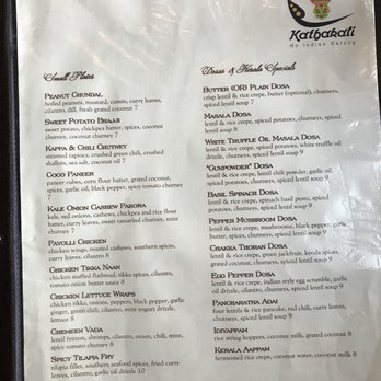 Kathakali - Menu - Indian Near Me - Kirkland, Washington Kathakali - Menu - Indian Near Me - Kirkland, Washington