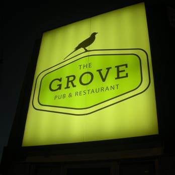 The Grove Pub & Restaurant - Corner sign~ - British Near Me - Winnipeg, Manitoba