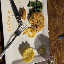 This is one of the crab cakes, I forgot I should take a photo This is one of the crab cakes, I forgot I should take a photo