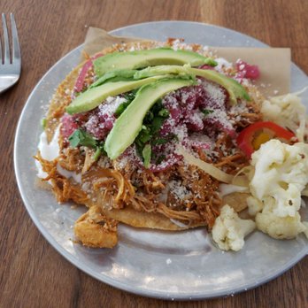 Tato - Tostada: chicken tinga - Mexican Near Me - San Francisco, California Tato - Tostada: chicken tinga - Mexican Near Me - San Francisco, California