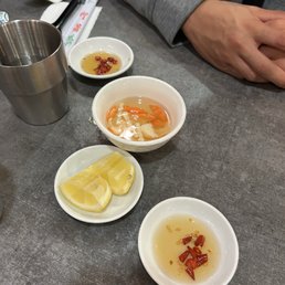 Fish sauce with chillies to dip your meat in Fish sauce with chillies to dip your meat in