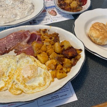 Tip Top Restaurant - Country ham breakfast with biscuits - Diners Near Me - Charlottesville, Virginia Tip Top Restaurant - Country ham breakfast with biscuits - Diners Near Me - Charlottesville, Virginia