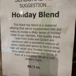 Holiday blend; wonderful tea!