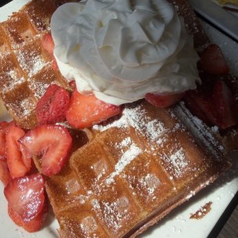 & Waffles - Strawberries n creme waffle - Breakfast & Brunch Near Me - Long Beach, California & Waffles - Strawberries n creme waffle - Breakfast & Brunch Near Me - Long Beach, California