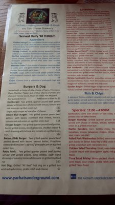 Menu photo 3 Yachats Underground Pub & Grub Yachats, OR Menu photo 3 Yachats Underground Pub & Grub Yachats, OR
