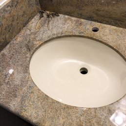 They installed our new sinks and granite countertops.