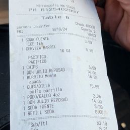 Receipt and sign Receipt and sign