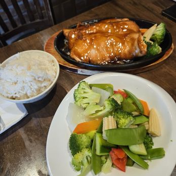 Sakura 7 - teriyaki dish & steamed veggies - Japanese Near Me - Maspeth, New York Sakura 7 - teriyaki dish & steamed veggies - Japanese Near Me - Maspeth, New York