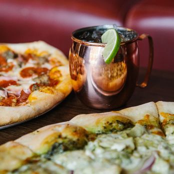 Pinky G’s Pizzeria - Moscow mule with the Godzilla and Abe Froman speciality pizzas - Pizza Near Me - Gallatin Gateway, Montana Pinky G’s Pizzeria - Moscow mule with the Godzilla and Abe Froman speciality pizzas - Pizza Near Me - Gallatin Gateway, Montana