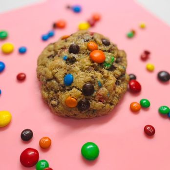 Brown Butter Bakery - M&M cookie: baked crispy outside soft in the middle cookie loaded with mini and full sized M&M candies. - Bakeries Near Me - Willis, Texas Brown Butter Bakery - M&M cookie: baked crispy outside soft in the middle cookie loaded with mini and full sized M&M candies. - Bakeries Near Me - Willis, Texas