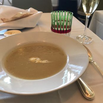 BG Restaurant - Potato leek soup and a glass of champagne! - New American Near Me - New York, New York BG Restaurant - Potato leek soup and a glass of champagne! - New American Near Me - New York, New York