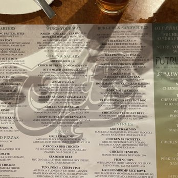 Ott's - Menu. - American Near Me - Sewell, New Jersey