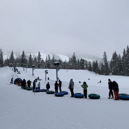 Line for the magic carpet Line for the magic carpet