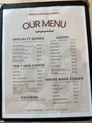 Menu photo 1 Middle Grounds Coffee Nashville, TN Menu photo 1 Middle Grounds Coffee Nashville, TN