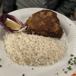 La Tegola - Veal stuff with cheese and side with rice.