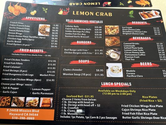 Menu photo 8 Lemon Crab Hayward, CA