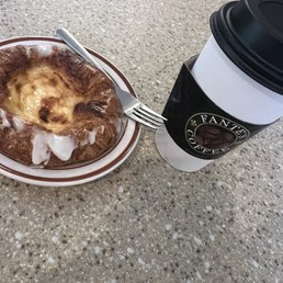 Cheese danish and latte Cheese danish and latte