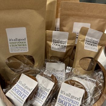 Gelatoro - Assorted GF/Vegan goods from It's All Good - Coffee Roasteries Near Me - Austin, Texas