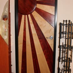 Originals Jewelry & Fine Gifts - Rising Sun Door made with Paduak and Maple woods