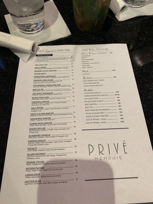 Menu photo 2 Prive Memphis, TN