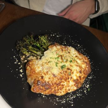 Luca - Burrata Stuffed Chicken Parmesan: Wood Grilled Broccolini, Ricotta, Pomodoro - Italian Near Me - Denver, Colorado