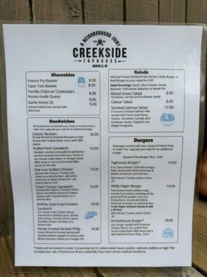 Menu photo 1 Creekside Taphouse Asheville, NC