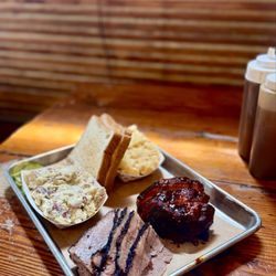 The Joint - Two meat combo with mac & cheese and potato salad