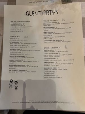 Menu photo 1 Gus and Marty's Brooklyn, NY Menu photo 1 Gus and Marty's Brooklyn, NY