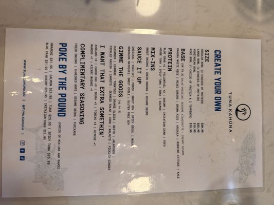 Menu photo 4 Tuna Kahuna Burlingame, CA Menu photo 4 Tuna Kahuna Burlingame, CA