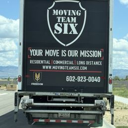 Moving Team Six truck.