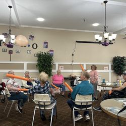 Peach Tree Retirement Center - Playing noodle ball