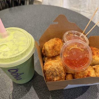 OONA Boba House - Big pieces of fried tofu and the matcha were yummy. Cravings were satisfied. - Bubble Tea Near Me - Claremont, California OONA Boba House - Big pieces of fried tofu and the matcha were yummy. Cravings were satisfied. - Bubble Tea Near Me - Claremont, California