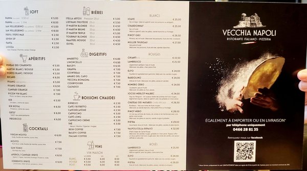 Menu photo 2 Vecchia Napoli Tournai, WHT