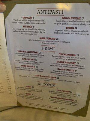 Menu photo 5 Amalia's Authentic Italian Restaurant Wake Forest, NC