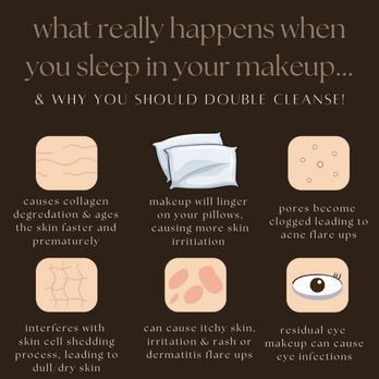 Skin by Holly - what really happens when you sleep in your make up and why you should double cleanse.... - Skin Care Near Me - San Dimas, California Skin by Holly - what really happens when you sleep in your make up and why you should double cleanse.... - Skin Care Near Me - San Dimas, California