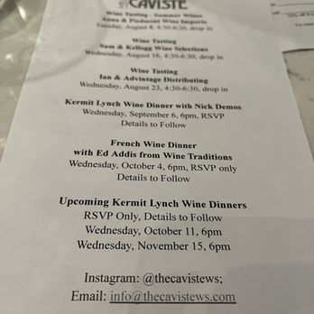 Caviste - August events - Wine Bars Near Me - Winston Salem, North Carolina