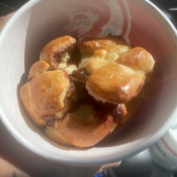 Wendy's - The cold, hard, dry with no cream cheese topping (they forgot to add) pull apart cinnabon. - Burgers Near Me - Charlotte, North Carolina