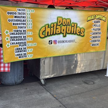 Don Chilaquiles - Menu as of Jan. 1, 2025 - Tacos Near Me - Los Angeles, California Don Chilaquiles - Menu as of Jan. 1, 2025 - Tacos Near Me - Los Angeles, California
