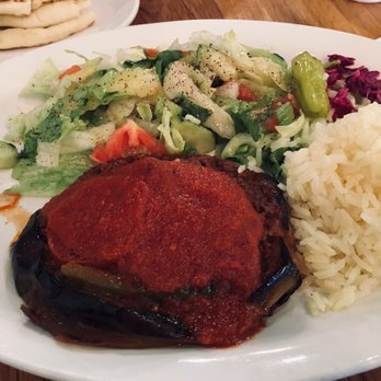 Hummus Mediterranean Kitchen - Stuffed Eggplant (Meat) - Mediterranean Near Me - San Mateo, California Hummus Mediterranean Kitchen - Stuffed Eggplant (Meat) - Mediterranean Near Me - San Mateo, California