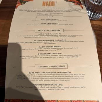 Nadu - Menu - Indian Near Me - Chicago, Illinois Nadu - Menu - Indian Near Me - Chicago, Illinois