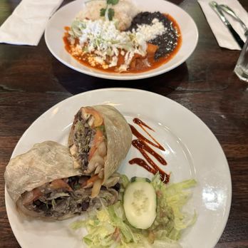 Caadxi Oaxaca - Chicken enchiladas with red sauce, veggie burrito - Mexican Near Me - Snoqualmie, Washington