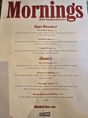 Menu photo 1 Merlin's Bar & Grill Whistler, BC Menu photo 1 Merlin's Bar & Grill Whistler, BC