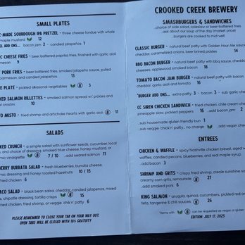 Crooked Creek Brewery - Menu--the salmon dip is a perfect starter! - Breweries Near Me - St. Helens, Oregon Crooked Creek Brewery - Menu--the salmon dip is a perfect starter! - Breweries Near Me - St. Helens, Oregon