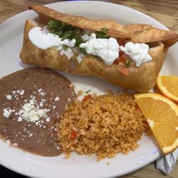 Mariscos Ensenada - Shrimp chimichanga lunch special