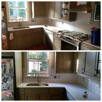 Salt Marsh Contracting - New ceramic tile backsplash install (pre-grout) - General Contractors Near Me - Mount Pleasant, South Carolina Salt Marsh Contracting - New ceramic tile backsplash install (pre-grout) - General Contractors Near Me - Mount Pleasant, South Carolina